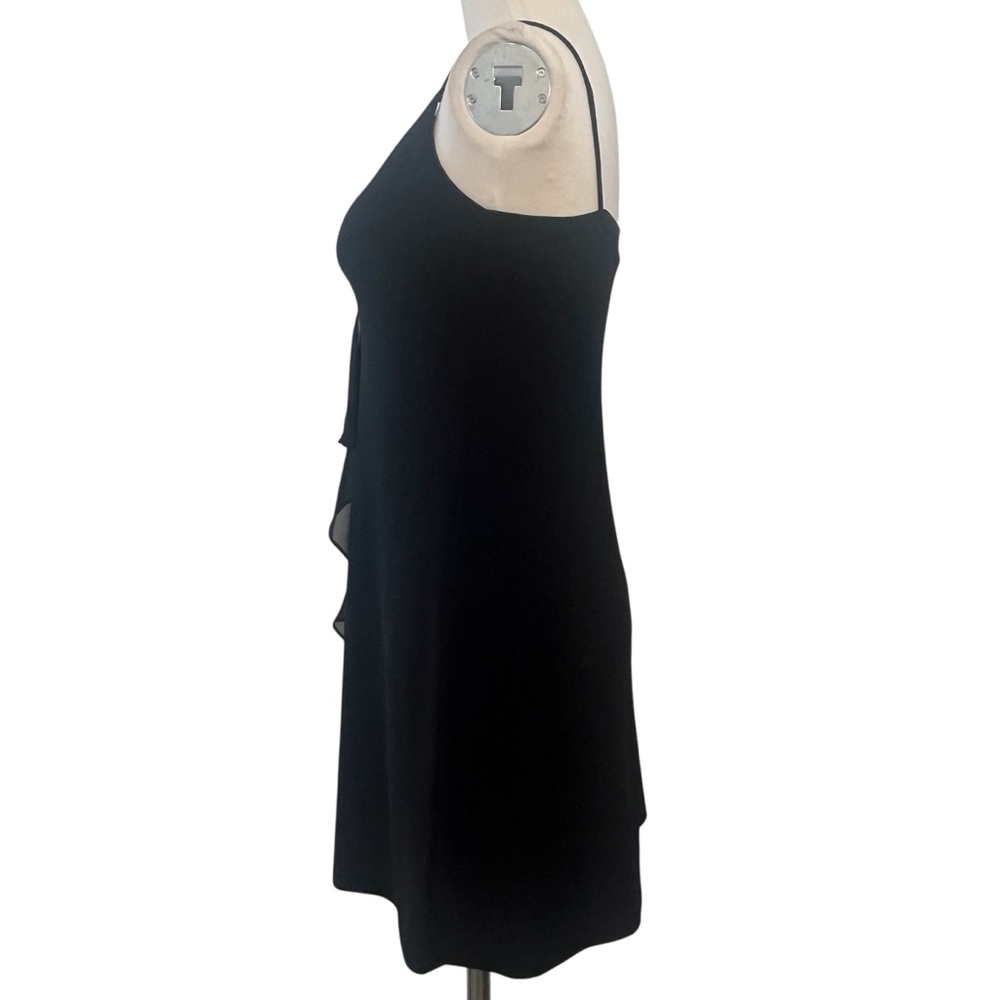 🎉ONE DAY⬇️🎉 Betsy & Adam Black Spaghetti Strap Rhinestone Detail Dress Sz 6 - Picture 10 of 12